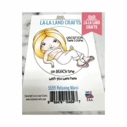 La-La Land Crafts Relaxing Marci Cling Stamp 5599