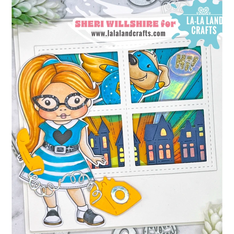 La-La Land Crafts Retro Marci Cling Stamp 5578* 4 La-La Land Crafts Retro Marci Cling Stamp 5578* - Image 2