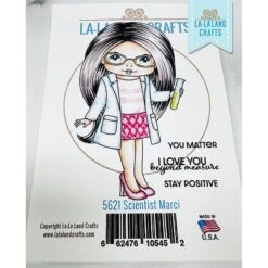La-La Land Crafts Scientist Marci Cling Stamp 5621