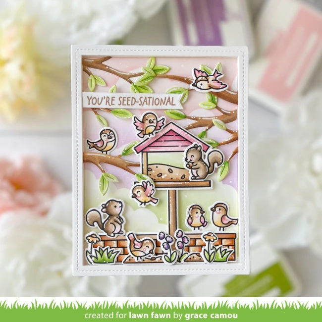 Lawn Fawn Backyard Bird Feeder Add-On Stamps Lf3710 4 Lawn Fawn Backyard Bird Feeder Add-On Stamps Lf3710 - Image 2
