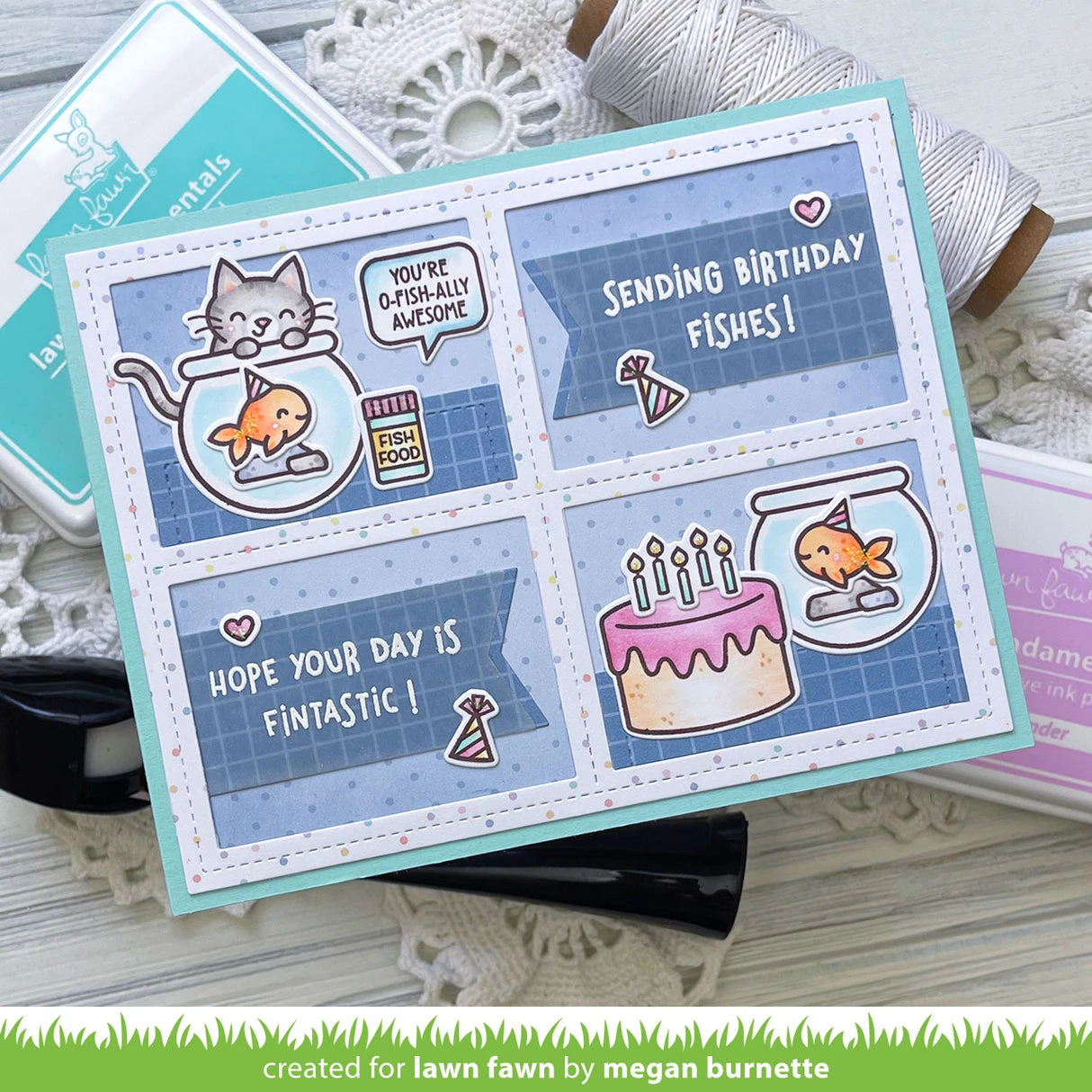 Lawn Fawn Keep On Swimming Add-On Stamps Lf3784 5 Lawn Fawn Keep On Swimming Add-On Stamps Lf3784 - Image 3