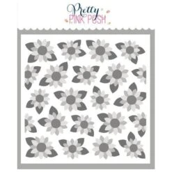 Pretty Pink Posh Layered Sunflowers Stencils