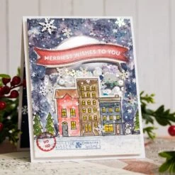 Simon Says Stamp Embellishment Mix Winter Flurries Wflurries81 -Simon Says Stamp Loose Watercolor Shaker Scene 1