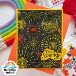 Rainbow Splash Embossing Folder Magnificent Bursts Sf442 15 Rainbow Splash Embossing Folder Magnificent Bursts Sf442 -Simon Says Stamp Magnificent Bursts folder KC