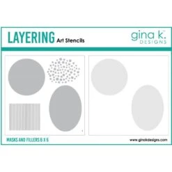 Gina K Designs Masks And Fillers Stencil Set Gkdst49