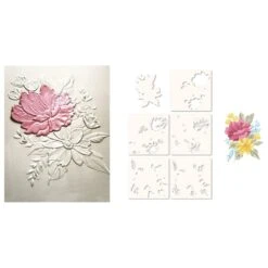 Memory Box Breezy Bouquet Folder, Die And Stencil Bundle