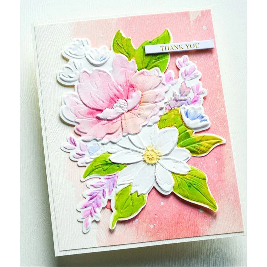 Memory Box Breezy Bouquet Folder, Die And Stencil Bundle - Image 3