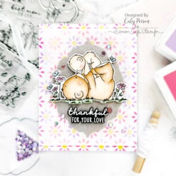 Simon Says Stamp Set Of 5 Stencils Mosaic Petals 1082st You Are My Favorite -Simon Says Stamp Mosaic Petals stencil CP