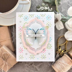 Simon Says Stamp Set Of 5 Stencils Mosaic Petals 1082st You Are My Favorite -Simon Says Stamp Mosaic Petals stencil TS