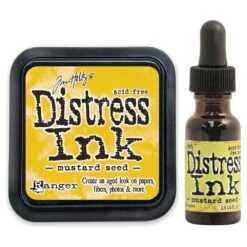 Tim Holtz Distress Mustard Seed Ink Pad And Reinker Bundle Ranger