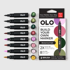 OLO Botanical Brush 8 Piece Marker Set