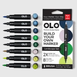 OLO Landscape Brush 8 Piece Marker Set