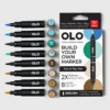 OLO Sea & Sky Brush 8 Piece Marker Set -Simon Says Stamp OLO Sea Sky Brush 8 Piece Marker Set