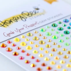 Honey Bee Grab Your Passport Gem Stickers Hbgs-048 -Simon Says Stamp PASSPORTGEMS3SQUARE