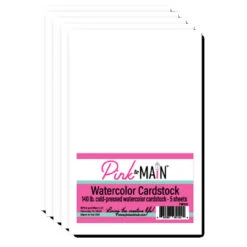 Pink And Main Watercolor Cardstock 5 Sheet Pack Pmp125*