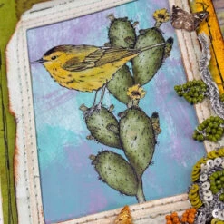 Paper Artsy Eclectica3 Gwen Lafleur Cling Stamps Egl46 -Simon Says Stamp Paper Artsy Eclectica3 Gwen Lafleur Cling Stamps egl46 bird cactus