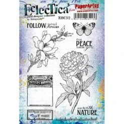 Paper Artsy Eclectica3 Scrapcosy Cling Stamps Esc52