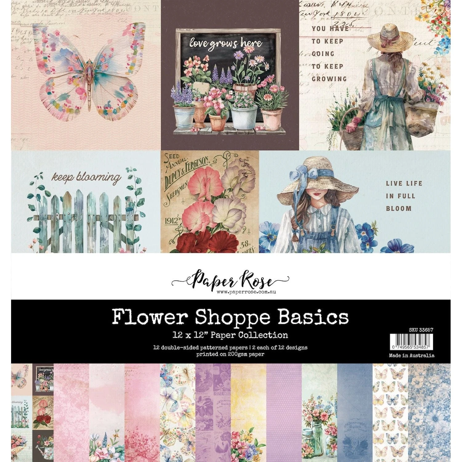 Paper Rose Flower Shoppe Basics 12x12 Paper 33657 3 Paper Rose Flower Shoppe Basics 12x12 Paper 33657