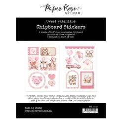 Paper Rose Sweet Valentine Chipboard Sticker Pack 33432