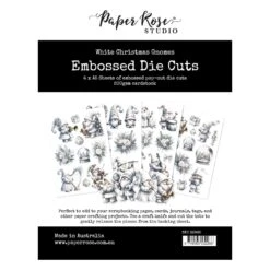 Paper Rose White Christmas Gnomes Embossed Die Cuts 32880