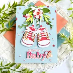 Papertrey Ink Baby Steps Die And Stencil Set -Simon Says Stamp Papertrey Ink Baby Steps Die and Stencil Set flowers