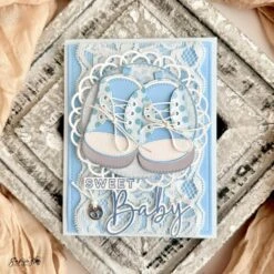 Papertrey Ink Baby Steps Die And Stencil Set -Simon Says Stamp Papertrey Ink Baby Steps Die and Stencil Set polka dots