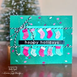 Simon Says Stamp Embossing Folder And Cutting Dies Patterned Stockings Sfd410 Sweet Wishes -Simon Says Stamp Patterned Stockings folder BO