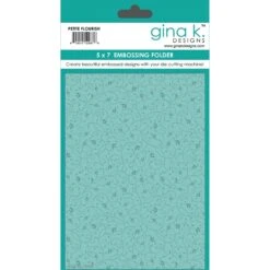 Gina K Designs PETITE FLOURISH 5x7 Inch Embossing Folder Efpf