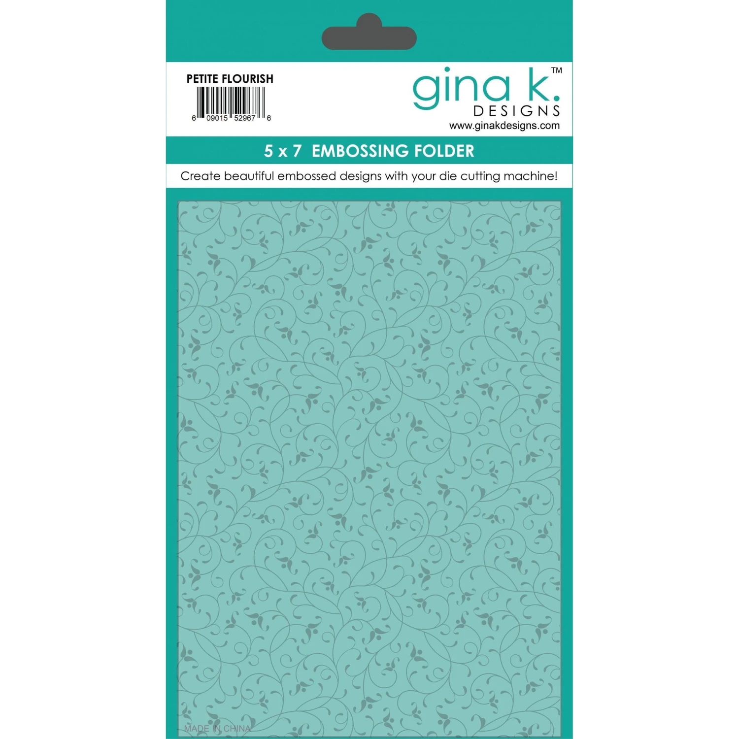 Gina K Designs PETITE FLOURISH 5x7 Inch Embossing Folder Efpf 3 Gina K Designs PETITE FLOURISH 5x7 Inch Embossing Folder Efpf