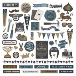 PhotoPlay Wingman 12 X 12 Collection Pack Wng5002 -Simon Says Stamp PhotoPlay Wingman 12 x 12 Collection Pack wng5002 Cardstock Stickers
