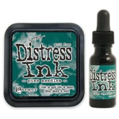 Tim Holtz Distress Pine Needles Ink Pad And Reinker Bundle Ranger