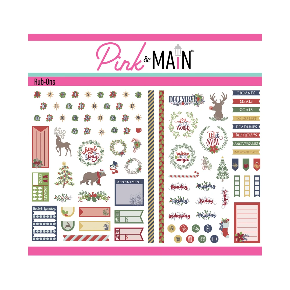 Pink And Main December Rub Ons Pmr004 3 Pink And Main December Rub Ons Pmr004