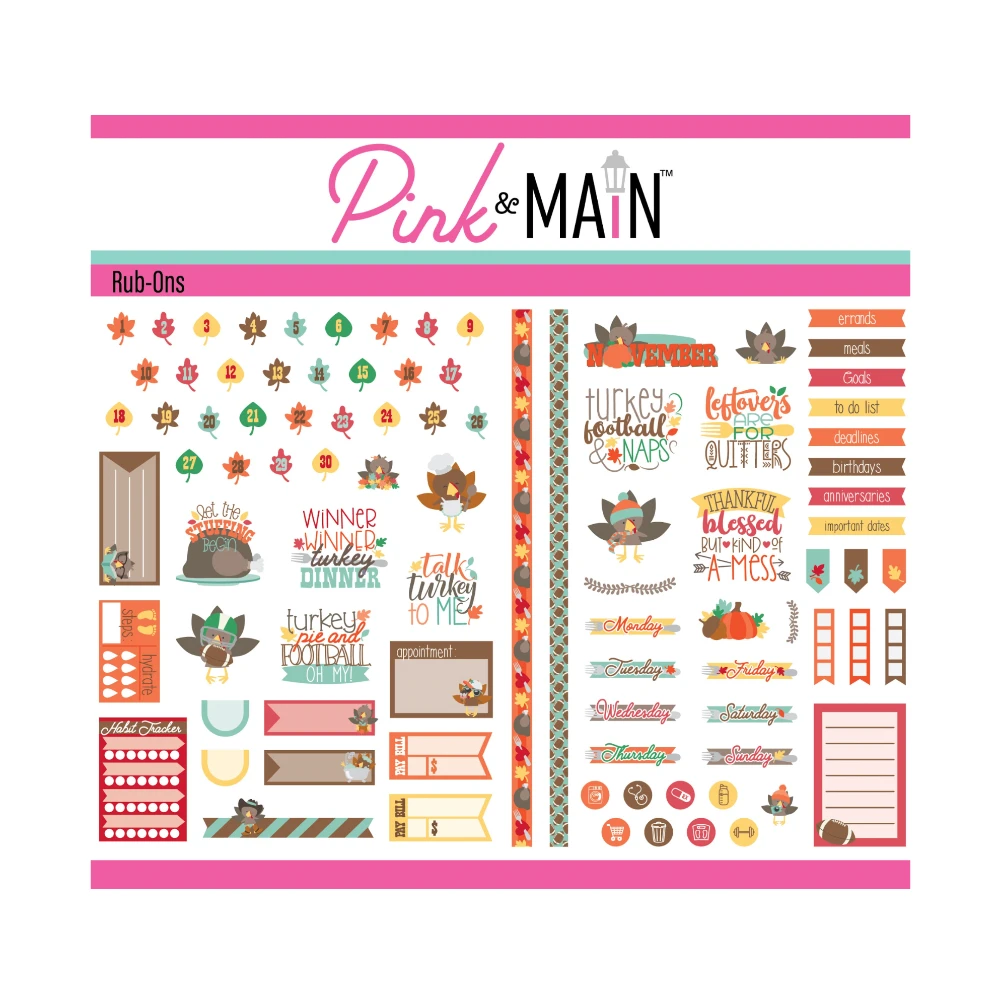 Pink And Main November Rub Ons Pmr003 3 Pink And Main November Rub Ons Pmr003