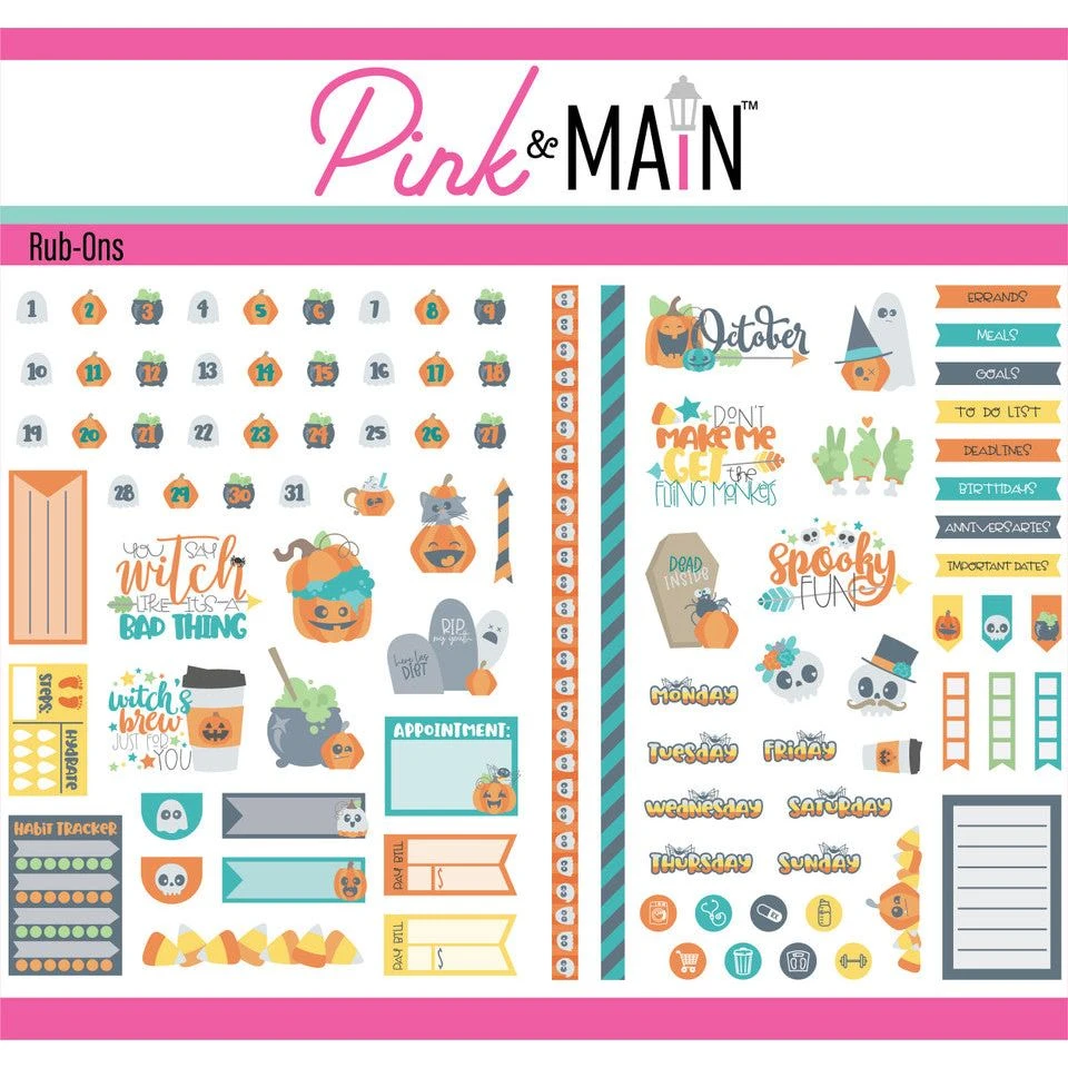 Pink And Main October Rub-ons Pmr002 3 Pink And Main October Rub-ons Pmr002