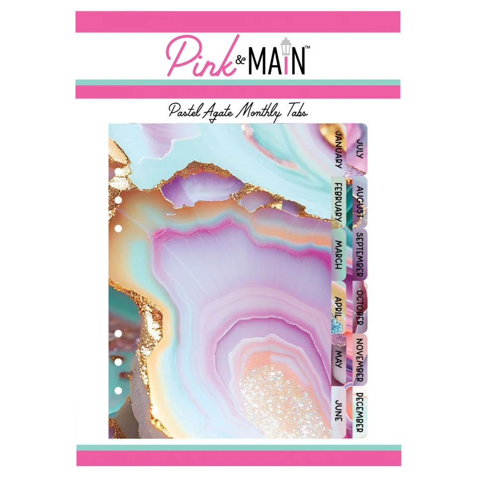 Pink And Main Pastel Agate Monthly Tabs Pmp150 3 Pink And Main Pastel Agate Monthly Tabs Pmp150