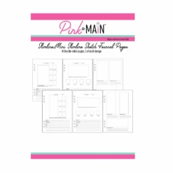 Pink And Main Slimline Mini Slimline Sketch Journal Pages Pmp176