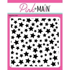 Pink And Main Stars Embossing Folder Pmt082*