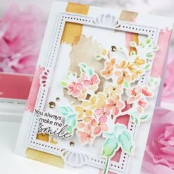 Pinkfresh Studio Framed Art Stencils 246524* -Simon Says Stamp Pinkfresh Studio Framed Art Stencils 246524 Make Me Smile Card