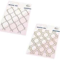Pinkfresh Studio Interlaced Quatrefoil Die And Press Plate Bundle