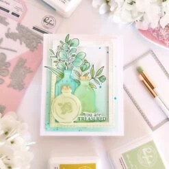 Pinkfresh Studio Keepsakes Of The Heart Press Plates 274425 -Simon Says Stamp Pinkfresh Studio Keepsakes Of The Heart Press Plates 274425 You Are Treasured Card