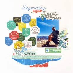 Pinkfresh Studio Legendary Ephemera 286525 -Simon Says Stamp Pinkfresh Studio Legendary Ephemera 286525 Hiking Layout