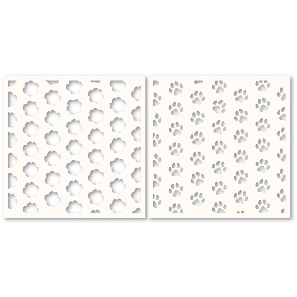 Poppy Stamps Pawprint Stencil Set T105 3 Poppy Stamps Pawprint Stencil Set T105
