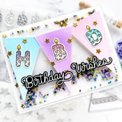 Pretty Pink Posh Birthday Wish Glass Shaker Beads -Simon Says Stamp Pretty Pink Posh Birthday Wish Glass Shaker Beads birthday