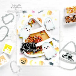 Pretty Pink Posh Classic Halloween Glass Shaker Beads -Simon Says Stamp Pretty Pink Posh Classic Halloween Glass Shaker Beads shaker card