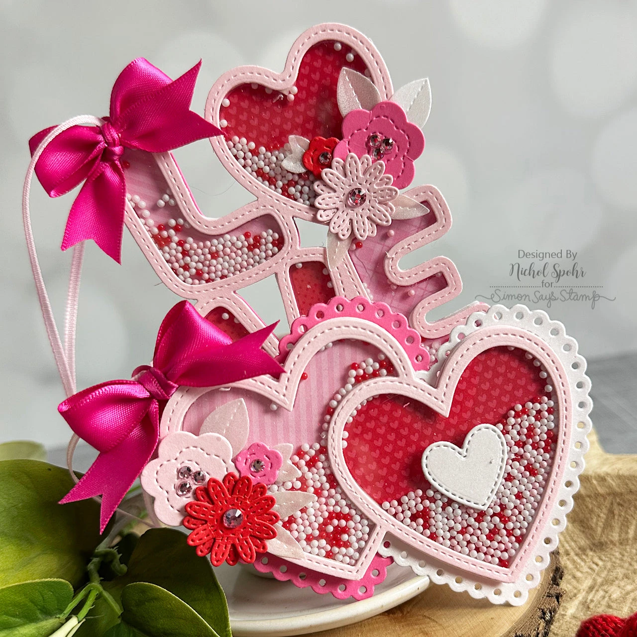 Pretty Pink Posh Love Glass Shaker Beads 6 Pretty Pink Posh Love Glass Shaker Beads - Image 4