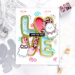 Pretty Pink Posh Love Glass Shaker Beads 8 Pretty Pink Posh Love Glass Shaker Beads -Simon Says Stamp Pretty Pink Posh Love Glass Shaker Beads shaker card