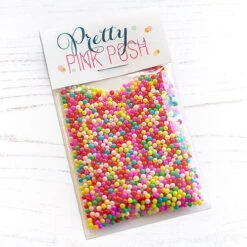 Pretty Pink Posh Party Time Glass Shaker Beads