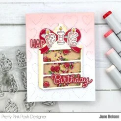 Pretty Pink Posh Party Time Glass Shaker Beads -Simon Says Stamp Pretty Pink Posh Party Time Glass Shaker Beads happy birthday