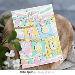 Pretty Pink Posh Sea Foam Pearls -Simon Says Stamp Pretty Pink Posh Sea Foam Pearls happy birthday