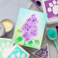 Simon Says Stamp Embossing Folder Pristine Lilac Sf474 You Are My Favorite -Simon Says Stamp Pristine Lilac folder NMT